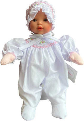 Rosalina Eliza Blue Eye Doll In Smocked White