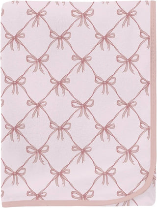 Kickee Swaddling Blanket - Shrinking Violet Bows
