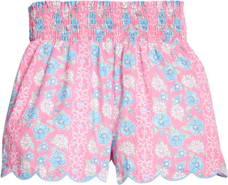 Shirred Shorts - Spring Marguerite Floral