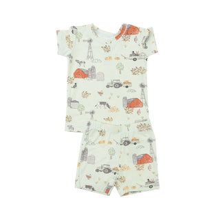 2Pc Angel Dear Green Hay Farmer Loungewear Set
