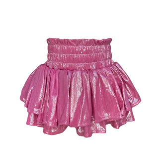 Lola and the Boys Metallic Skirt - Pink