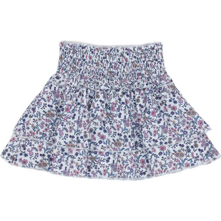 Pleat Collection Scottie Skirt - Plum Floral