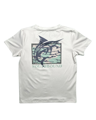 Southbound Boys Performance Tee- Camo Fish