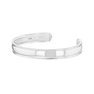 5" Sterling Silver Detailed Edge Cuff Bracelet