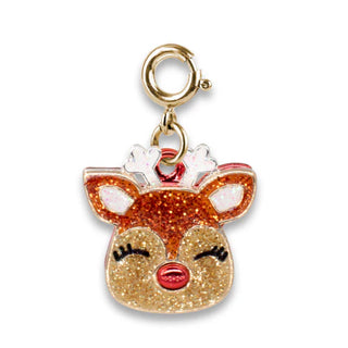 CHARM IT! Gold Glitter Reindeer Charm
