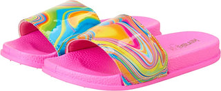 Kensie Girl Slides- Multi-Color Fuchsia