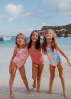 Lola and The Boys Pink Taylor Crystal Swimsuit