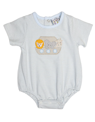 Boys Appliqued Bubble - Noah's Ark