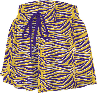 Azarhia Butterfly Shorts - Purple/Gold Tiger Print