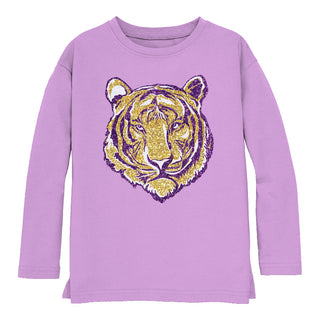Azarhia Sequin Tiger Tunic on Lavender