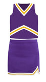 Azarhia Purple/Gold Gameday Metallic Shimmer Cheer Uniform