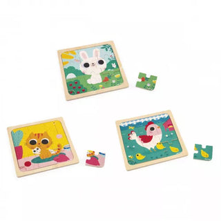 Chunky Wooden Trio Puzzle