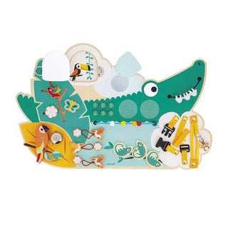 Wooden Crocodile Multi-Activity Board