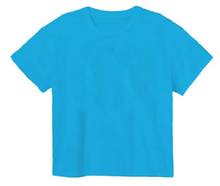 Azarhia Solid Boxy Tee - Turquoise