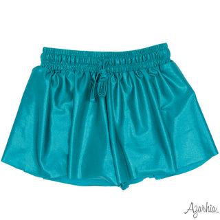 Azarhia Shimmer Butterfly Shorts - Turquoise