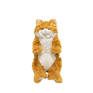 Sunlemon sleeping lap cat plush, size S, chashiro orange tabby and white