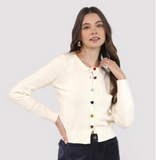 Mochi Heart Button Sweater Cardigan