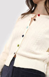Mochi Heart Button Sweater Cardigan