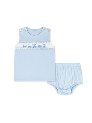 Bryant Diaper Set - Palmer Blue Pima