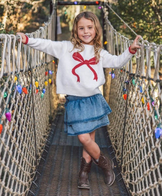 Camille Bow Sweater - Ivory