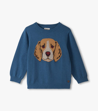 Hatley Blue Crewneck Puppy Sweater