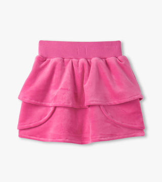 Hatley Raspberry Rose Tiered Velour Skirt