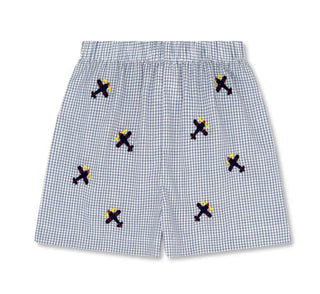 Lullaby Set Jackson Short - Newberry Navy Windowpane