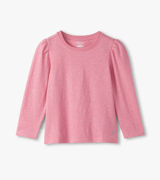 Hatley Sea Pink Sparkle Puff Sleeve Tee Shirt