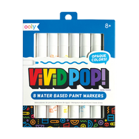 Ooly Vivid Pop Water Based Paint Markers-Set of 8