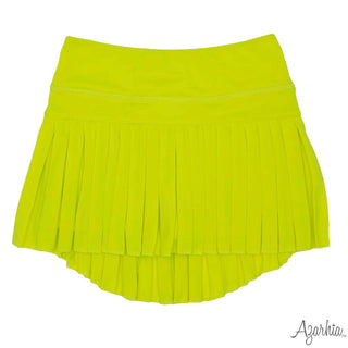 Azarhia Mini Pleated Skort - Neon Yellow