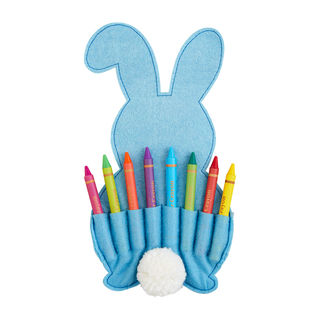 Mud Pie Crayon Holder Set - Blue Easter Bunny