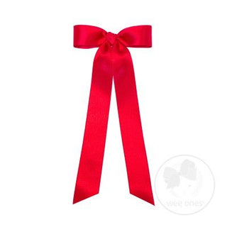Wee Ones Mini French Satin Long Tail Bow