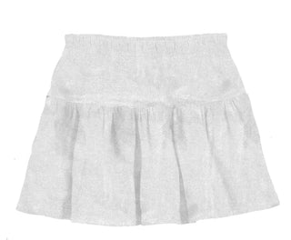 Azarhia Metallic Shimmer Gathered Skort - White