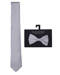 Leo and Zachary Bow Tie Satin Pearl