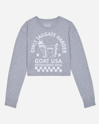 GOAT USA Gray Gameday Crop LST