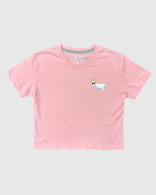 Goat USA Girls Pink Boxy Cropped Tee