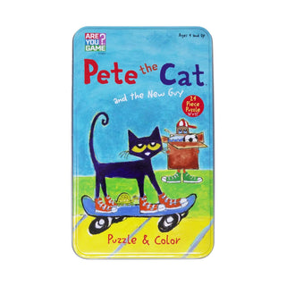 Pete The Cat and the New Guy- Puzzle & Color: 24pcs