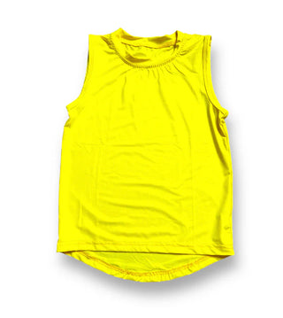 Belle Cher Athletic Yellow High Low Tank Top
