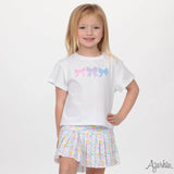 Azarhia Mini Pleat Skort - Pastel Bows