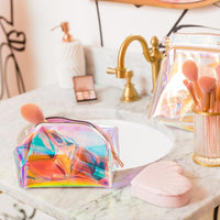 Holographic Jelly Makeup Bag 2Pc Set