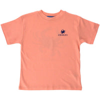 J. Bailey Logo Tee Shirt - Blue Crab on Canteloupe