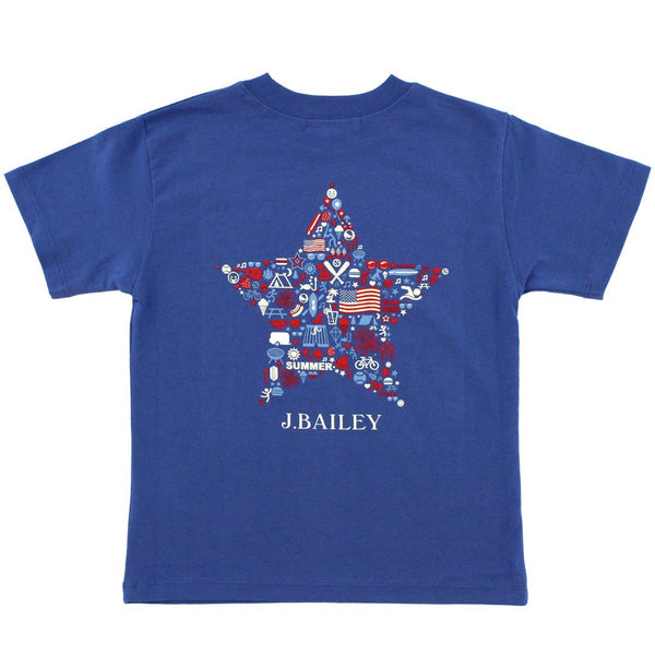 J. Bailey Logo Tee Shirt - Star on Chambray
