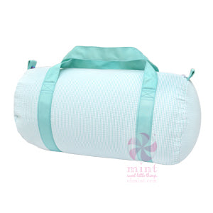Mint Seersucker Duffel (Medium)