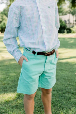 J Bailey Pete Twill Shorts - Aloe