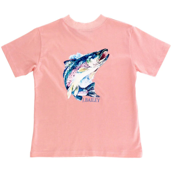 J. Bailey Logo Tee Shirt - Fish on Cantaloupe