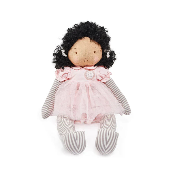 Elsie Pretty Girl Bunnies by the Bay Soft Doll Toy - African American