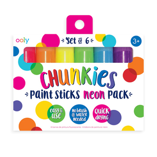 Ooly 6Pc Chunkies Paint Sticks - Neon