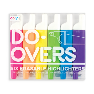 Ooly Do-Overs Erasable Highlighters - Set of 6