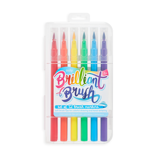 Ooly 12Pc Brilliant Brush Markers Set