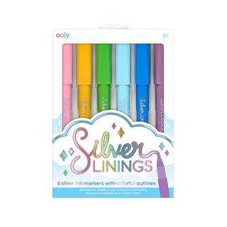 Ooly Silver Linings Outline Markers-Set of 6